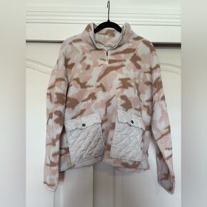 Como Pink and Brown Fleece Pullover